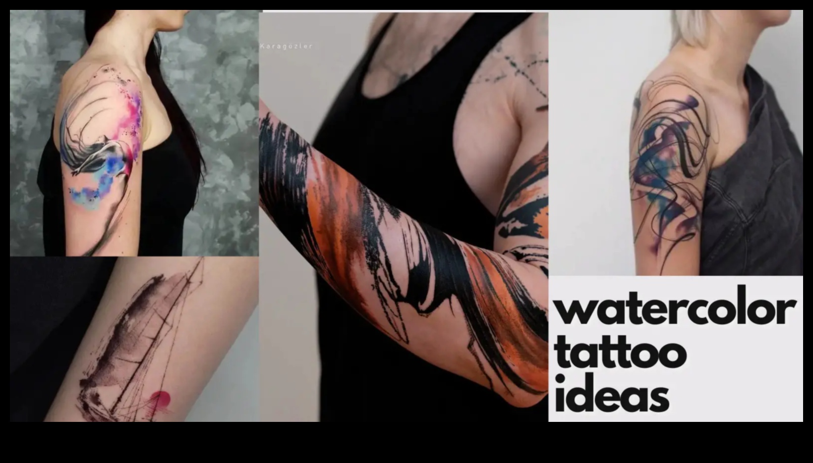 Eleganță fluidă: îmbrățișează grația tatuajelor cu acuarelă